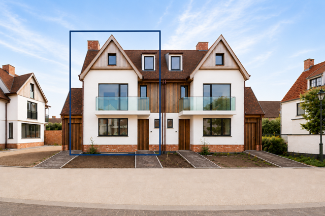 Nieuwbouw - ongemeubelde koppelvilla in rustige,  residentiële wijk te Knokke-Heist 