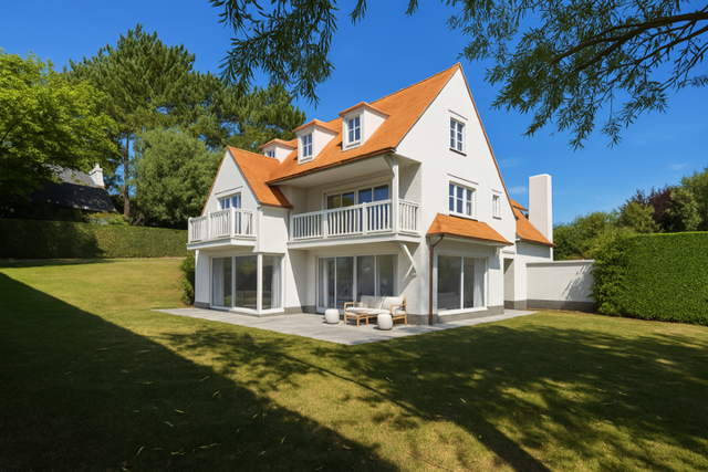 Bouwgrond met high-end plannen in een paadje in het Zoute